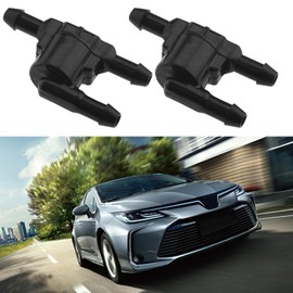 SING F LTD 2PCS Car Windshield Washer Wiper Nozzle Check Valve T Connector 85321?28020 Compatible with 4Runner Camry Corolla Windscreen Spray Hose 3 Way Valve