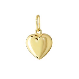 NKlaus 585 or 333 Yellow Gold Heart Pendant Necklaces Highly Polished 8.6 x 8.3 mm Women Girls, Yellow Gold