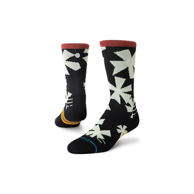 Stance Century Mid Cushion Crew Socks Performance Athletic Freshtek Black