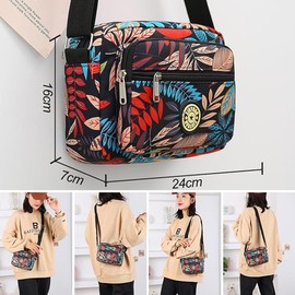 VASA NAMA 2 Piezas Bolso Crossbody Mujer, Bolso Cruzado para Mujer con correa de hombro ajustable y Bolsillo con Cremallera, Moda Bolsas Bandolera para Mujer para uso diario, viajes, trabajo