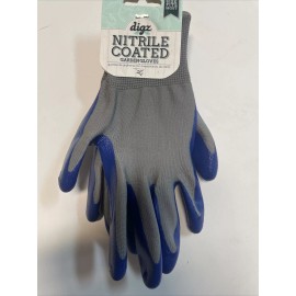 Digz Nitrile Coated Dipped Garden Gloves - Blue - One Size Fits Most 468