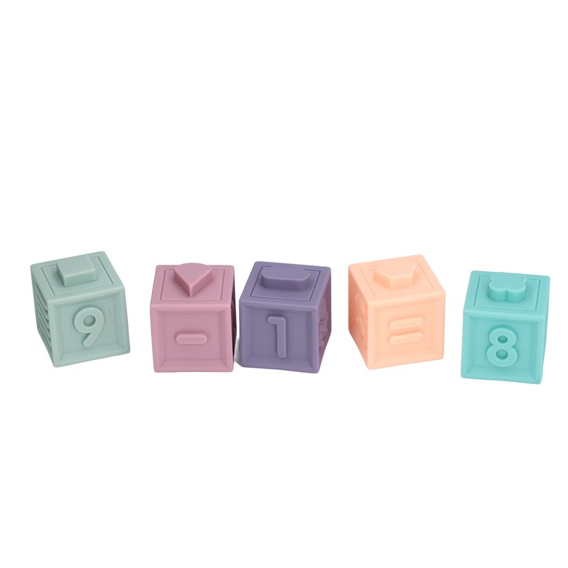 Soft Rubber Blocks Babies Children Chewing Silicone Early Childhood Educational