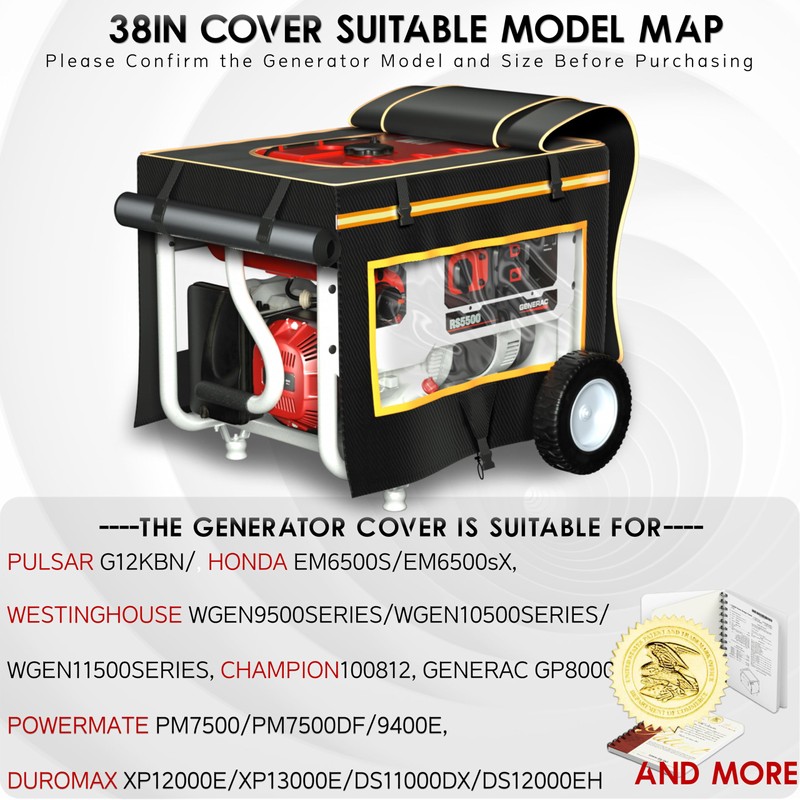 Generator Covers While Running, 38"L x 28"W x 27"H Heavy