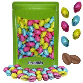 Easter Chocolate Eggs, Multicolored Foil Wrapped Milk Chocolate, Kosher Certified Dairy (Half-Pound)