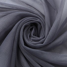 160CM*1M Polyester Net Mesh Fabric, Dark Gray Bridal Veil Material Cloth, Tulle Mesh Fabric for DIY Crafts Gift Wrapping