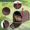 Bronze Metal Mailbox Post Mount, RAINHOL Medium Compacity Mail Box,