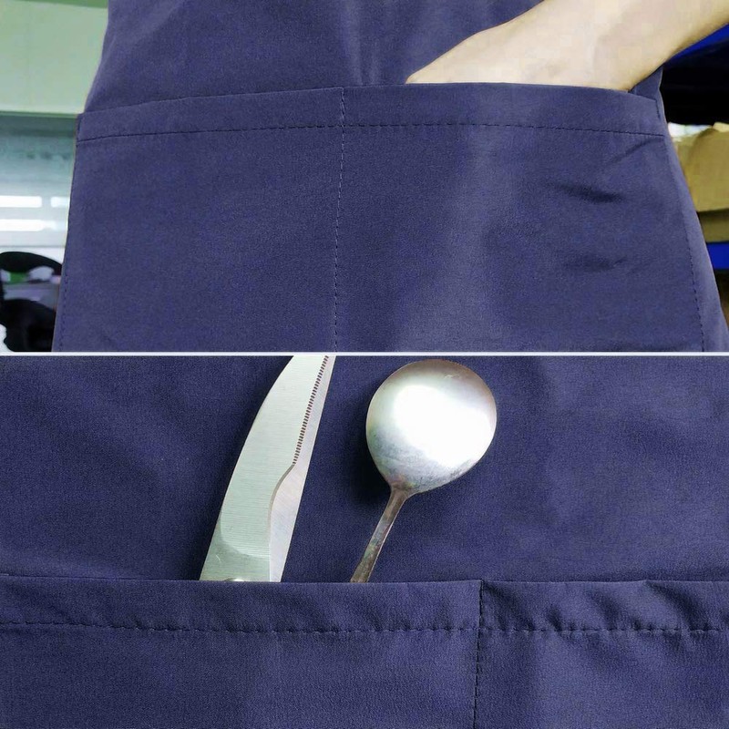 Viedouce 2-Pack of Waterproof Cooking Aprons with Pockets, Adjustable Kitchen