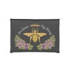 iapodiad Small Makeup Bag Bee Crown Flowers Cosmetic Bag for