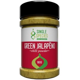 Angus & Oink | Superior Single Species Green Jalapeño Chilli Powder, Versatile Year-Round Spice, Mild to Medium Heat Factor, Ideal for Stews, BBQs, Marinades & Mexican Dishes, 1 x 180g
