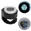 30X Magnifier Optical Glass Lens Magnifier Scale Full Metal LED