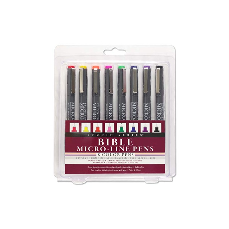 Bible Micro-Line Color Pens (8-piece Set)