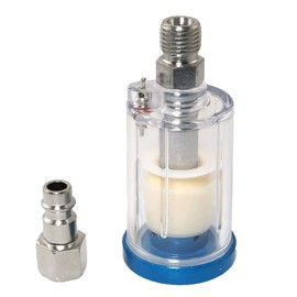 RLECS Water Oil Separator Air Filter Moisture Trap With European Style Connector For Compressor Spray Paint Gun Tool Pressure Parts 1/4 inch NPT Inlet and Outlet