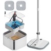 Upgraded Spin Mop and Bucket Self-Standing Mop Bucket Separate Dirty