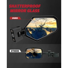 A & UTV PRO Side Mirrors for 2021-2024 Can-Am Commander, Adjustable Folding Break Away Rearview Mirrors for 2018-2024 Can-Am Maverick Sport/Trail Accessories, Replace OEM # 715003639