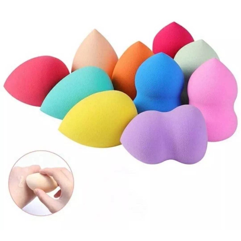 Importacion 12 Esponjas Para Aplicacion De Base Y Maquillaje Corrector