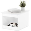 Furinno Peli Top Opening Litter Box Enclosure, Solid White