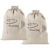 Pack of 2 Linen Bread Bags with TPU Inner Lining,