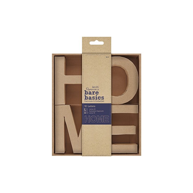Bare Basics docrafts 3D Letters Box of 4 - Home,