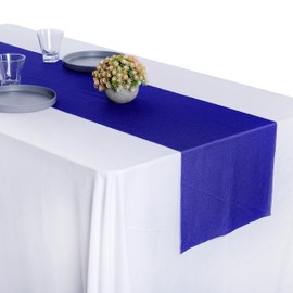 MDS Pack of 5 Wedding 12 x 108 inches Chiffon Table Runner for Wedding, Decorations for Birthday Parties, Banquets, Graduations, Engagements, Runners fit Rectangle, Round Table - Royal Blue