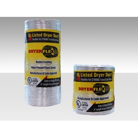 Inovate DryerFlex - 4" Flexible Hose for Laundry Dryer (8' Length)