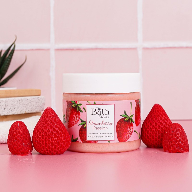 The Bath Factory, Strawberry Shea Body Scrub, 300 g