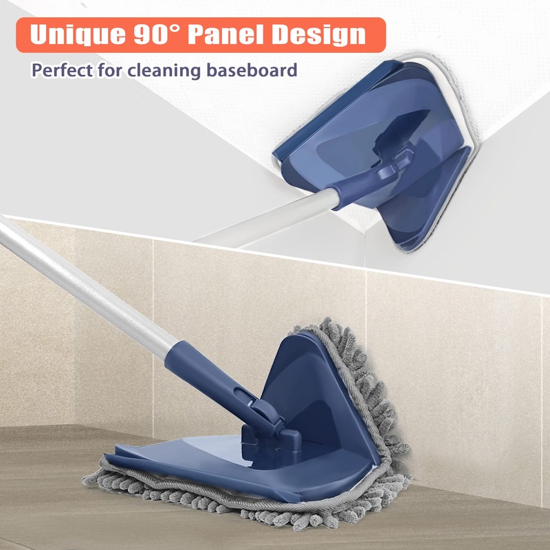 JEHONN Wall Cleaner Mop with Long Handle 82 Inches, 3-in-1