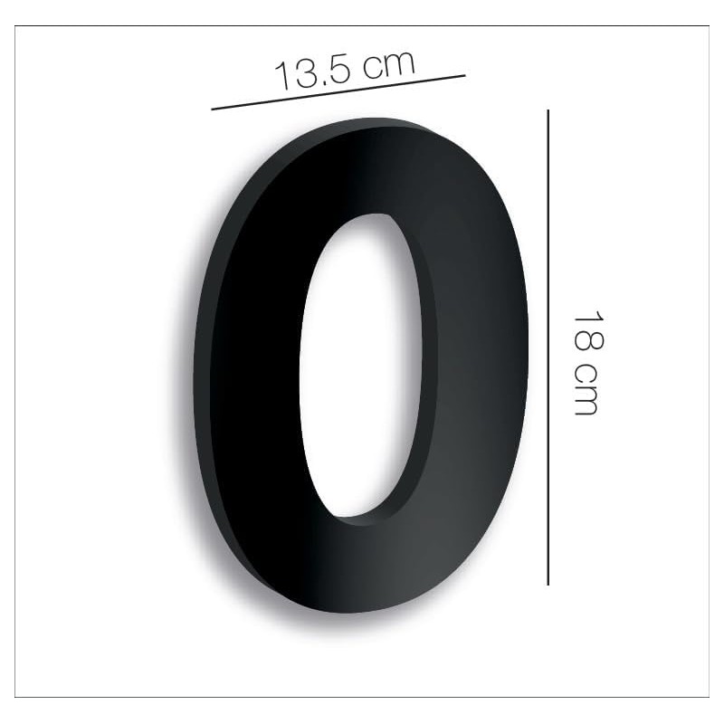 Numeros negro mate para casa - 18cm 7inches - Numeros