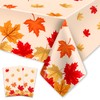 Thanksgiving Tablecloth, 2 Pack Fall Tablecloth 54" x 108" Disposable