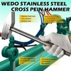 WEDO Cross Pein Hammer with Stainless Steel Handle, Engineers'Hammer, Stainless