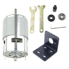 CONQUERALL 775 DC Motor Ball Bearing High Torque High Output 12V 6000RPM/24V 12,000RPM Motor Comes with Serrated Connecting Rod Set and Bracket