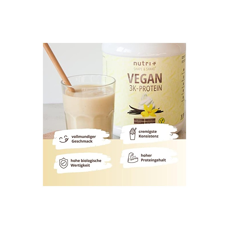 Nutri + Protein Vegan Vanille 2 kg 81% Eiwei√ü -