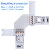 Nicelux 90 Degree Corner 4 Pin L Shape Connector for