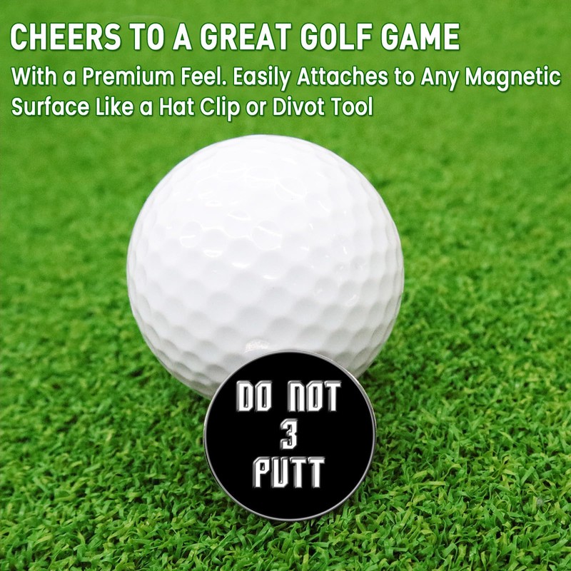 FINGER TEN Golf Ball Marker for Ladies Men Value 6