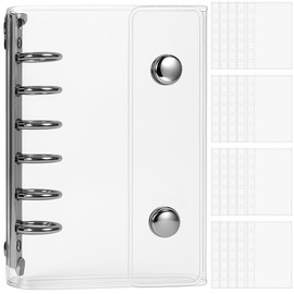 Gokei Sealing Notebook, Plastan, Transparent, A7, M5 Size, Mini Binder, 20 Refills, Clear, Card Pocket, Notebook, Popular Girls, Collage Notebook, Clear Type, A7