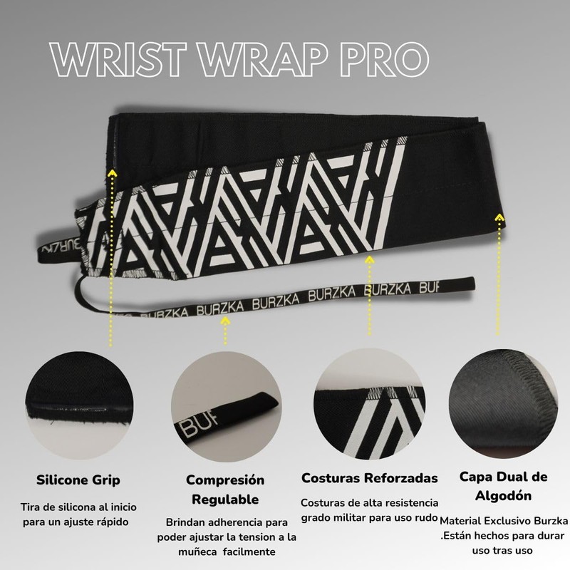 BURZKA Par Muñequeras Crossfit Tela Profesional Wrist Wraps Crosstraining Calistenia