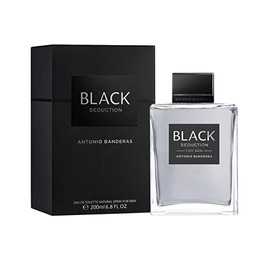 Antonio Banderas Eau De Toilette Spray for Men, Seduction In Black, 6.8 Fl Oz, Clear