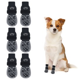 BEAUTYZOO Dog Socks to Prevent Licking for Hardwood Floors -Dog Boots Shoes for Small Medium Large Dogs -Double Side Grips Traction Control Anti Slip Socks for Puppy Doggie Senior Dog, Paw Protector