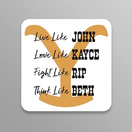 More Shiz Cursive Live, Love, Fight, Think Yellowstone National Park Vinyl Decal Sticker - Car Truck Van SUV Window Wall Cup Laptop - One 5 Inch Decal - MKS2240