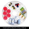 iDesign Lazy Susan 1/4 Wedge Organizer Bin with Handle -