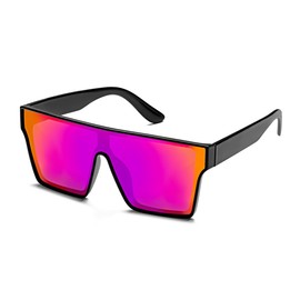 BINGKING Polarized Sunglasses for Men Sporty Style Driving Travel Sun Glasses Lightweight Square Frame UV Protection (Violet)