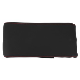 X AUTOHAUX Car Center Console Cover Universal Car Armrest Storage Box 12.6"x6.3"x1.97" Black Nappa Leather Memory Foam