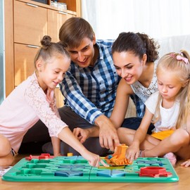 GLURIZ Juego de Mesa, Juguetes Sensoriales Montessori, Laberinto de Rompecabezas Lógicos para Niños, con Auto y Canicas, Juegos de Tablero Mentales Juguetes de 3 4 5 6 7 8 Años y Niñas