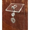Dragonfly 14 Gauge Belly Button Ring Clear Heart Stainless Steel