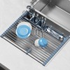 LIONONLY Expandable Roll Up Dish Drying Rack, 304 Stainless Steel