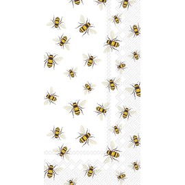 Boston International - Toallas de mano, toallas decorativas de papel para invitados para baño o servilletas de papel, servilletas de cena Save the Bees Pak 32, oro