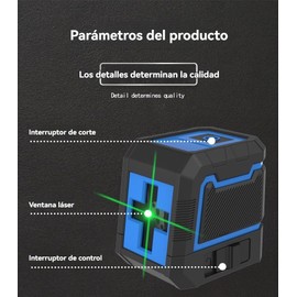 SOYTO Nivel Láser Autonivelante con Línea Cruzada de Haz Verde (Línea Vertical y Horizontal), Nivelador Láser de 100ft/30m con Ajuste del Brillo, para Colgar Cuadros, Decoración, Construcción