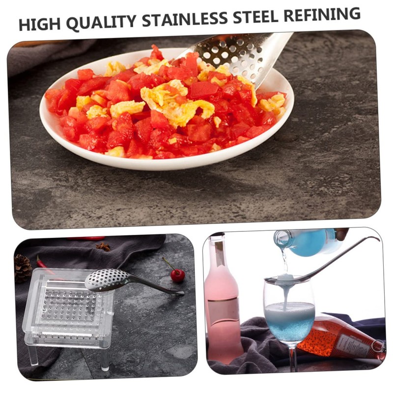Alipis 3 Sets 3 Pcs Spherification Spoons Strainer Spoon Set