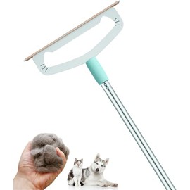 Carpet Rake for Pet Hair Removal, Reusable Cat Dog Hair Remover, 58’’ Adjustable Long Handle Pet Hair Removal Tool, Carpet Rake Scraper, Pet Hair Removal Broom for Rugs, Mats, Couch, Furniture