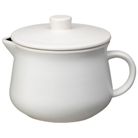 Ishigaki Sangyo 4355 Milk Cooking Pot, White, Approx. Width 7.1 x Depth 5.5 x Height 5.2 inches (18 x 14 x 13.3 cm), Capacity 0.3 gal (1.1 L) DL Tight, Waterless, Range, Easy