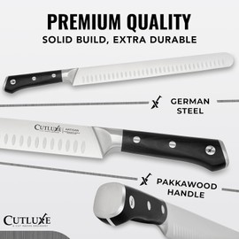 Cutluxe Butcher Knife Set – BBQ Brisket, Breaking & Boning Knife – Slicing Carving Knife Set for Meat Cutting, Ultra Sharp German Steel, Full Tang, Ergonomic Handles, Grilling Gifts for Men